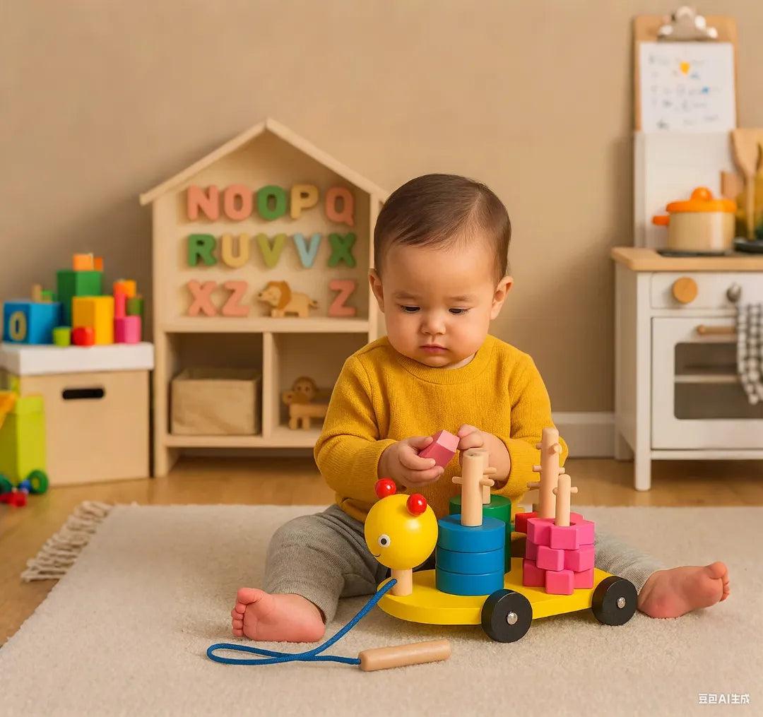 Caterpillar Fun & Learn Wooden Pull Toy
