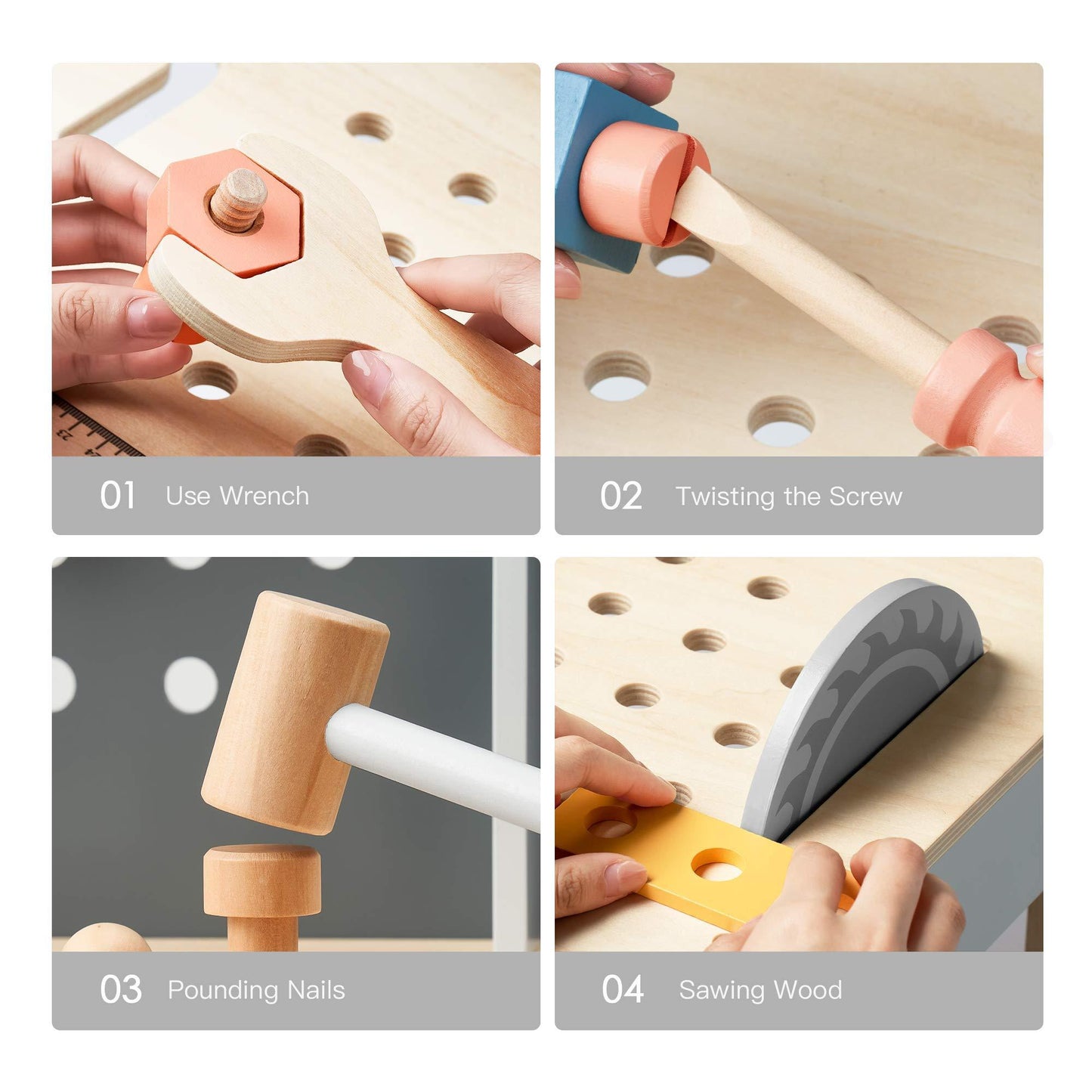 Experience of Wooden baby workbench - in use by child