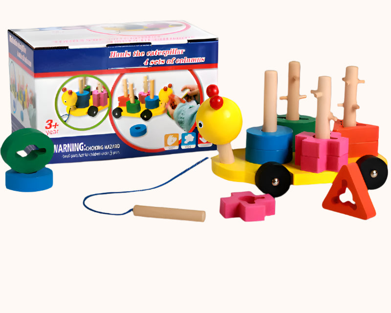 Caterpillar Fun & Learn Wooden Pull Toy