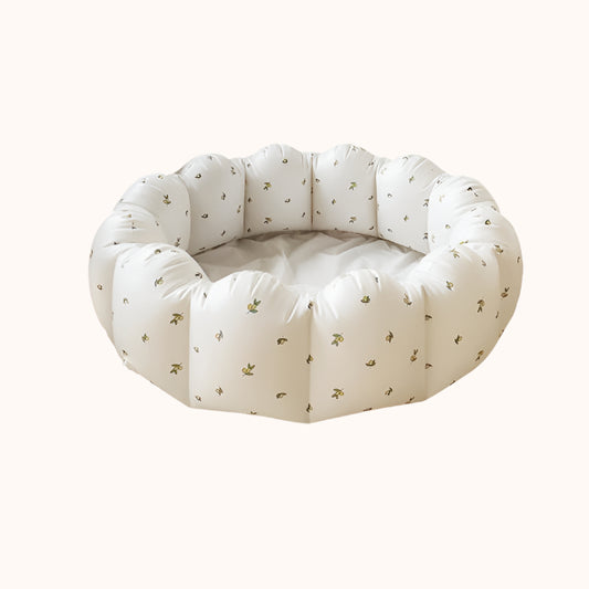 BubbleBub™ bear petal inflatable baby pool full view 