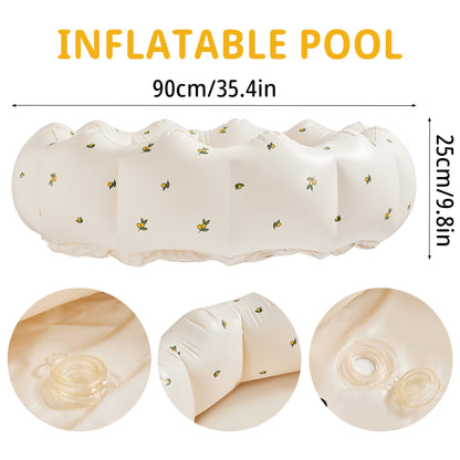 Pool size diagram 35.4×9.8 in